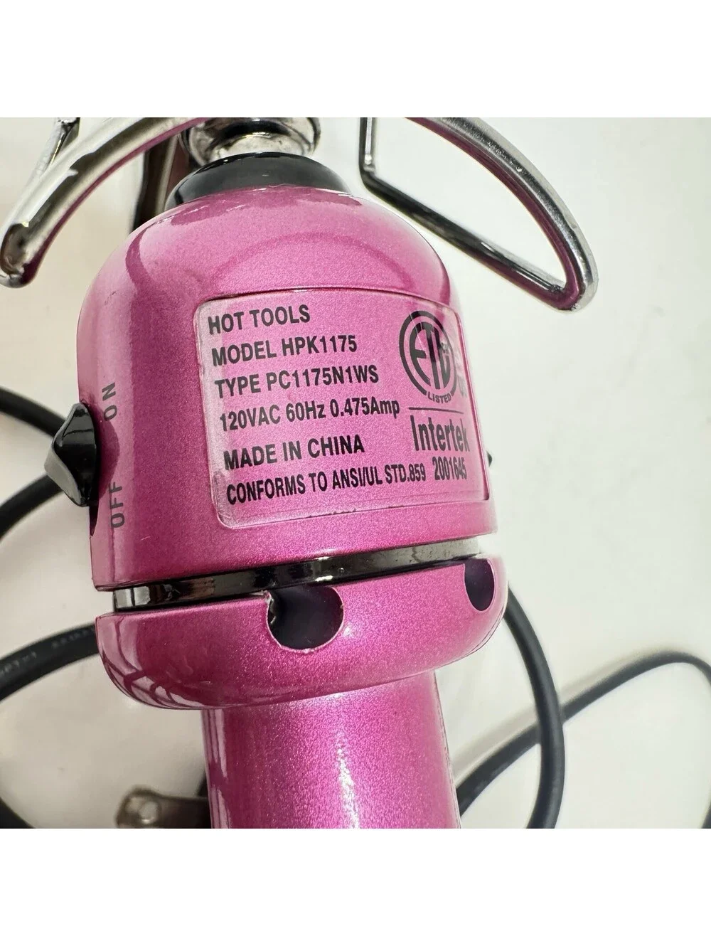 Hot Tools HPK1175 Triple Barrel Hair Waver Pink 3 Barrel Adjustable Heat Tested